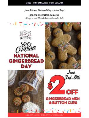 Three Brothers Bakery - Final Call: Gingerbread Men Disappearing Fast!