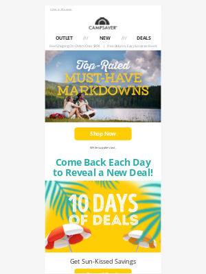 CampSaver - Save an EXTRA 25% Off the Outlet