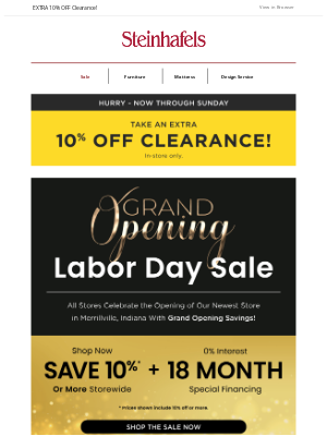 Steinhafels - Labor Day Deals CONTINUE 🇺🇸 ⭐