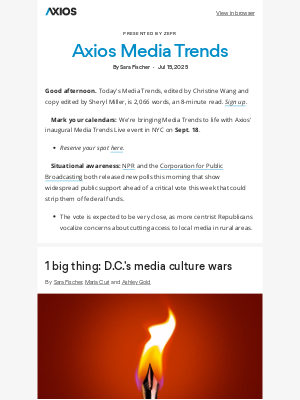 Axios - Axios Media Trends: Fox News gets 