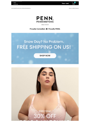 Penningtons - Last day: 30% OFF* Intimates + Free Ship