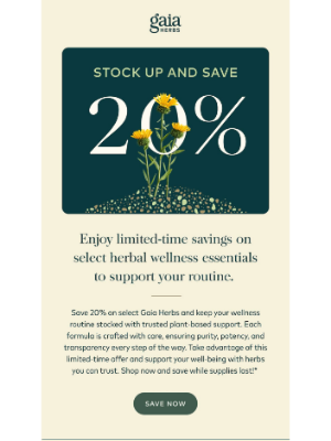 Gaia Herbs - Prime Savings this Week