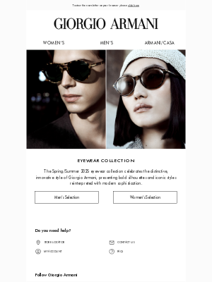 Armani - Explore the Giorgio Armani eyewear collection