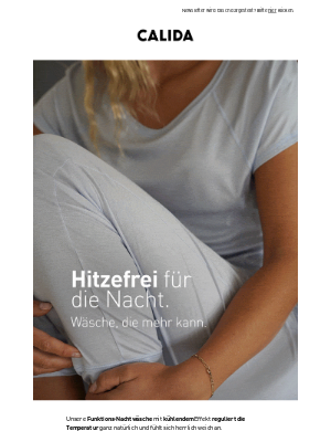 Calida (Germany) - Summer Sale Highlights entdecken | kühlenden Schlafkomfort spüren