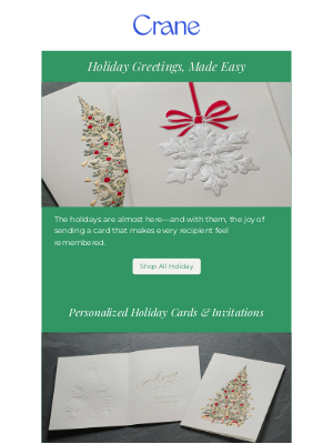 Crane & Co. - Holiday Cards (and Savings!) for Every List