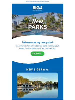 BIG4 Holiday Parks of Australia Pty Ltd - Stephanie, 6 NEW parks added!