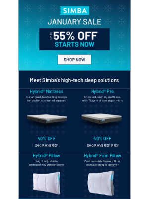 Simba Sleep (UK) - It’s our January Sale! Up to 55% off