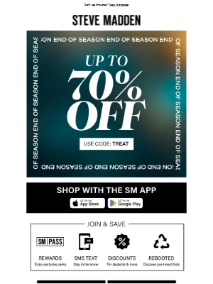 Steve Madden - Up To 70% Off.