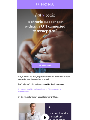 Winona - Are hormones behind your bladder pain?