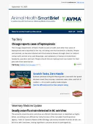 American Veterinary Medical Association (AVMA) - Deadly avian flu strain detected in BC ostriches