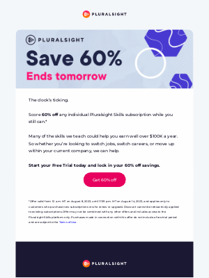 Pluralsight - Tomorrow: last day to save 60%