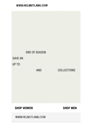 HELMUT LANG - Save an Extra 25% off End of Season Sale