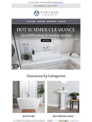 Vintage Tub - Hot Summer Clearance Event