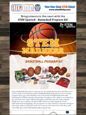 STEMfinity - 🏀  Score big with STEM Sports Basketball Program Kit this March Madness!