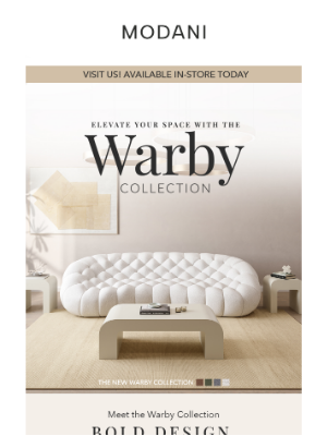 Modani Furniture - The Wait is Over – The Warby Sofa is Here!!