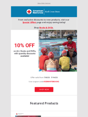 American Red Cross - New Special Offers Just Landed, Don't Miss Out - plus 10% OFF on ALL Books & DVDs!