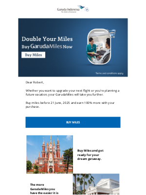 Garuda Indonesia - Your GarudaMiles could double again.