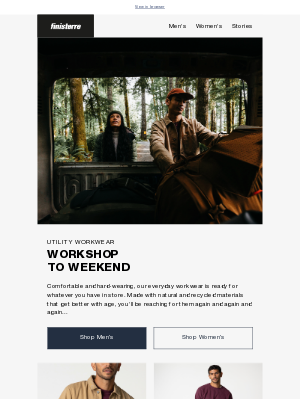 Finisterre - Workshop To Weekend