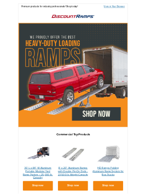 Discount Ramps - 💪Engineered Tough: Top-Quality Heavy-Duty Loading Ramps!