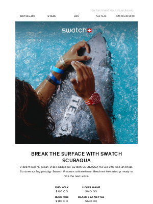 Swatch - Don’t sweat the splash! 💦 Our watches can handle it