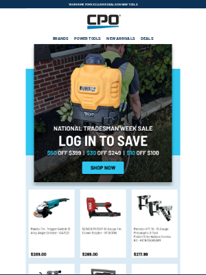 Get 10% Off $175! Tradesman Week Savings Continue