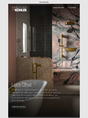 Kohler Co. - Following Up: Your Input Is Important to Us