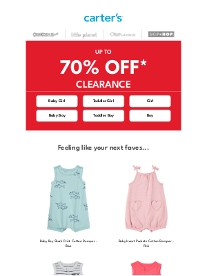 Carter's - Peep new price drops 👀 Up to 70% off!