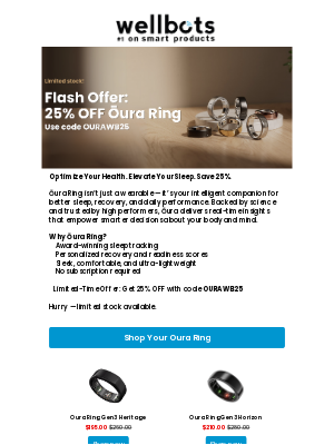 wellbots - 🚀 Unlock 25% OFF Ōura Ring today – limited time, limited stock!