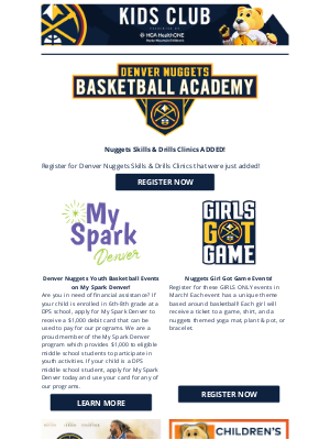 Denver Nuggets - New DNBA Clinics ADDED!