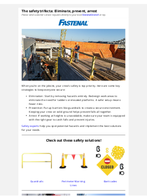 Fastenal - Secure your workers with safe solutions