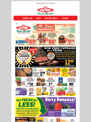 Acme Fresh Market - 3 Day Throwback & More SAVINGS!