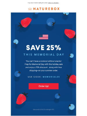 NatureBox - 25% off site wide!