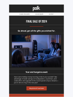 Polk Audio - End-of-Year Sale: Save up to 30% 🎉