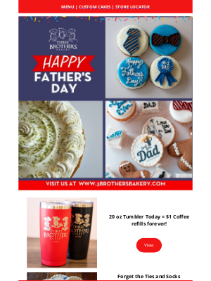 Three Brothers Bakery - Get Set for Father's Day 🍪
