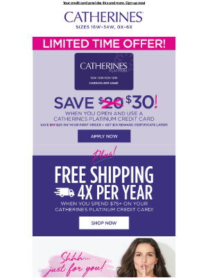 Catherines - 🥳 Want $30 savings, rewards, and free shipping?