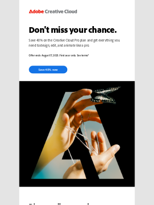 Adobe - Last call for 40% off Creative Cloud Pro