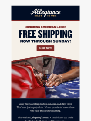 Allegiance Flag Supply - Act Now: Free Shipping Awaits You!