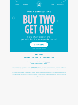 Cann - it's your last chance: buy 2, get 1