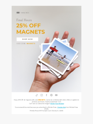 PINHOLE PRESS - 25% OFF magnets ends at midnight