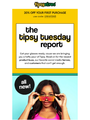 Tipsy Elves - your weekly Tipsy Tuesday report is here!