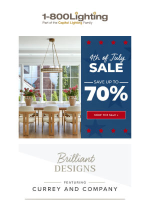 Capitol Lighting's 1800lighting - 4th of July Sale (offer inside) ✨ Brilliant Designs by Currey and Company