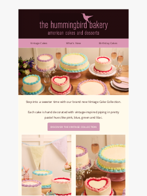 The Hummingbird Bakery - A Slice of the Past: Discover Our New Vintage Cakes