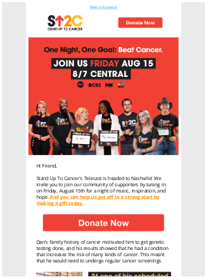 Stand Up to Cancer (SU2C) - Open for your exclusive invitation