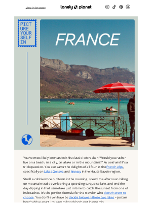 Lonely Planet - Two lakes, one dreamy escape 🇫🇷