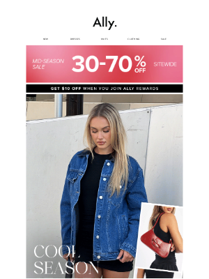 Ally Fashion - Cool Season Staples | 30-70% OFF