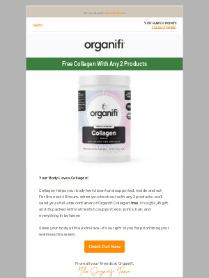 Organifi - Support Your Beauty—On Us
