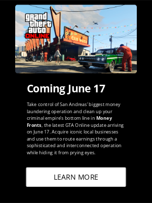 Rockstar Games - GTA Online: Money Fronts Coming June 17