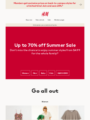 H&M - Final days for up to 70% off Summer Sale⏰!