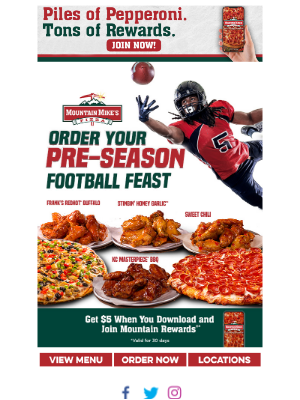 Football - Mountain Mike's Pizza