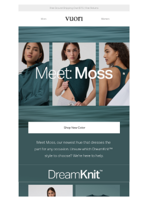 Vuori - Moss Meets DreamKnit™